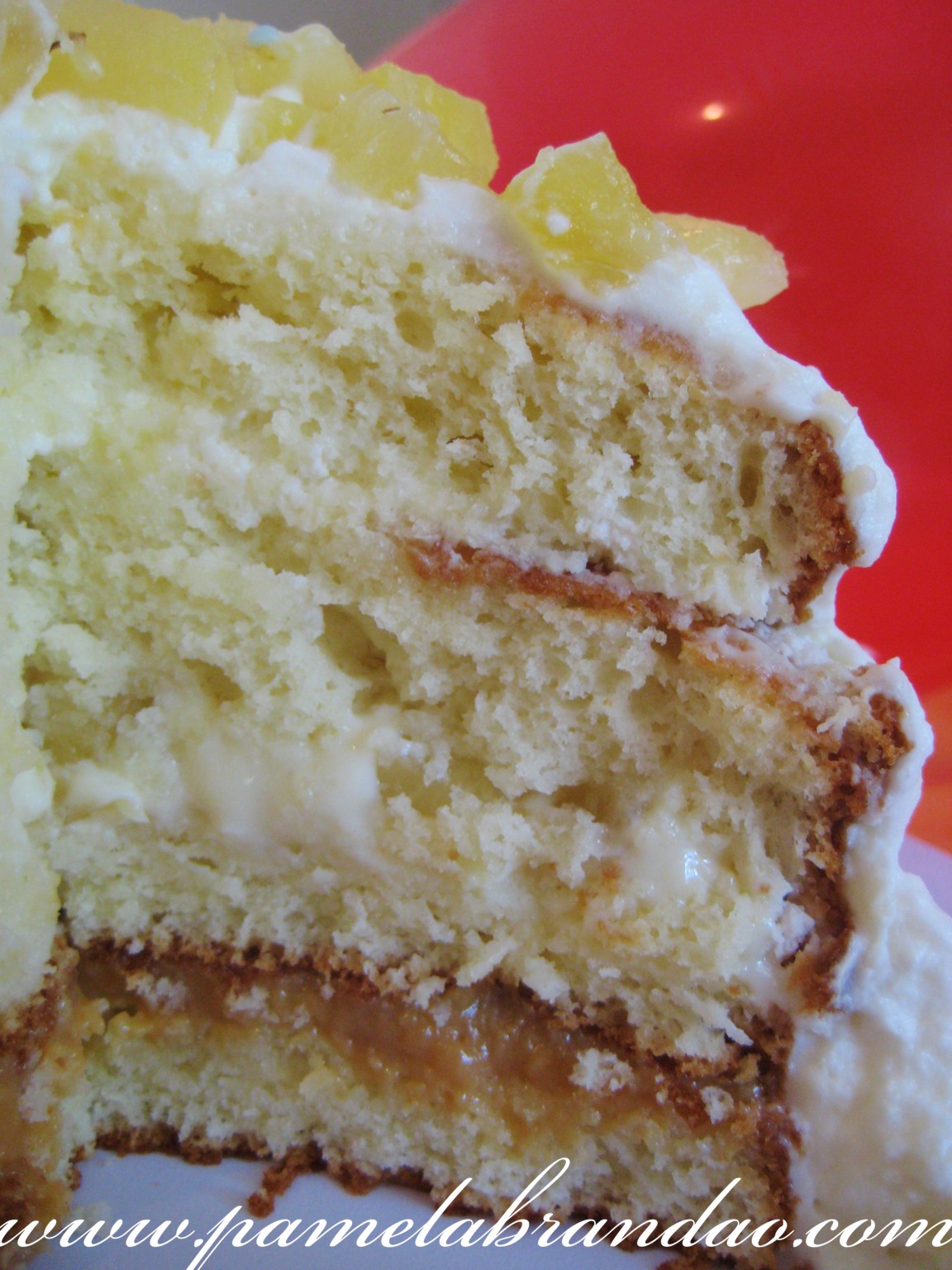 Pound Cake with Pineapple and Dulce de Leche Filling 2