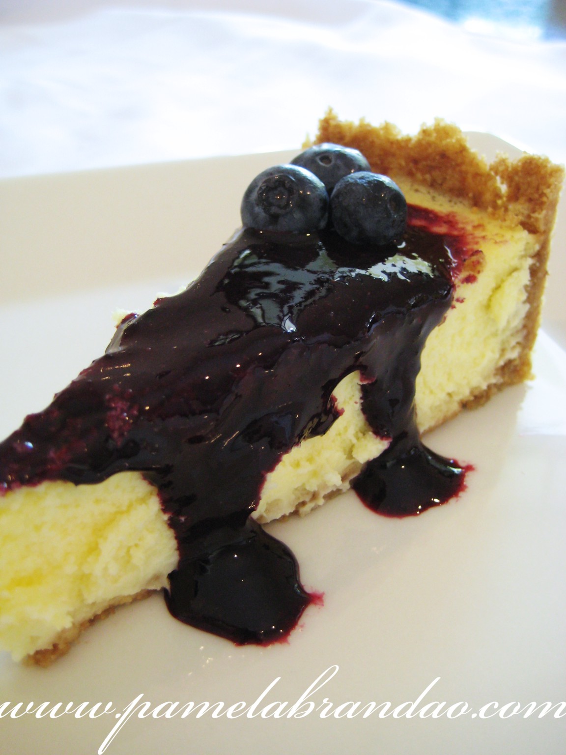 Cheesecake with Blueberry Coulis Pam*B